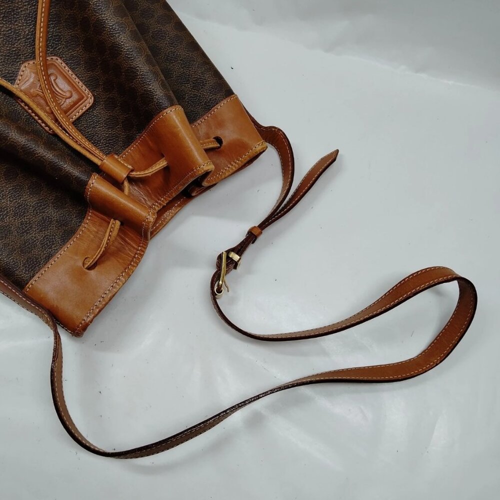 Celine Monogram Macadam Drawstring Bucket Hobo Ba… - image 6